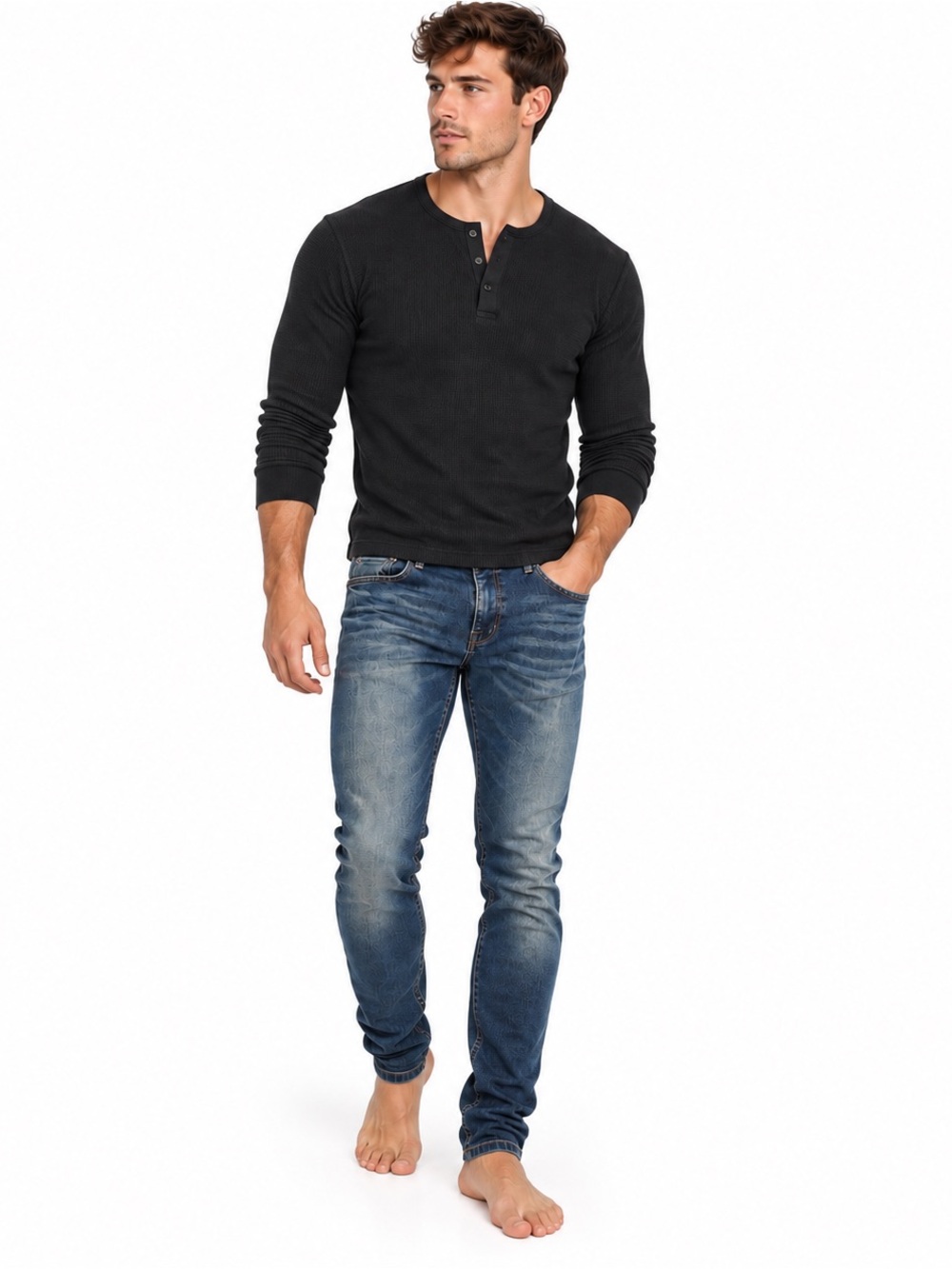 Hollister California Men's Epic Skinny Washed Blue Jeans-32x32